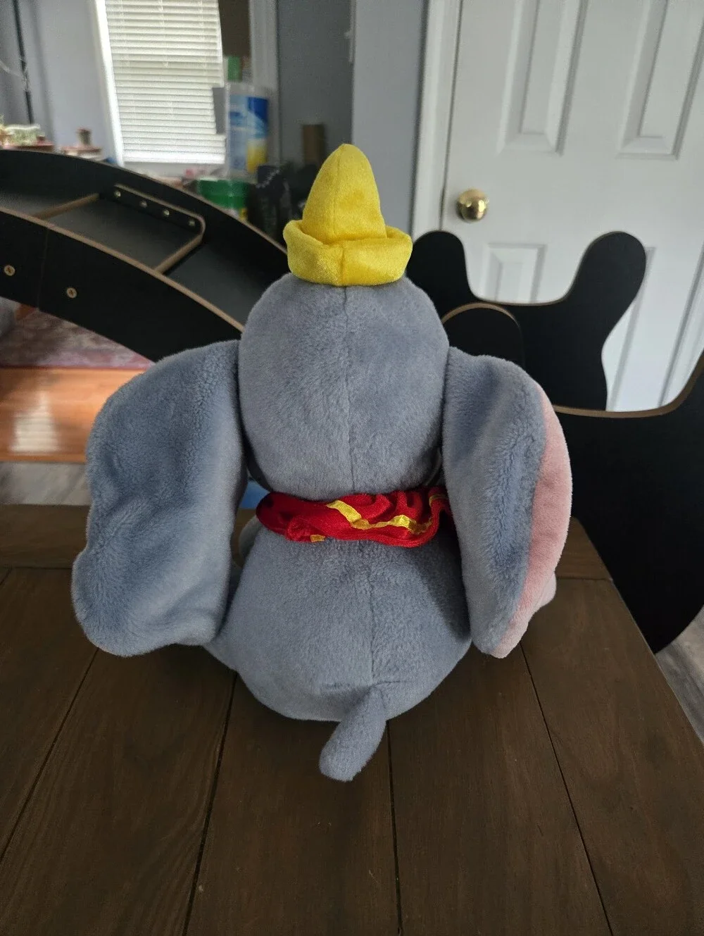 Disney Store Exclusive Dumbo Plush Elephant Gray Body, Pink Ears, Yellow Hat
